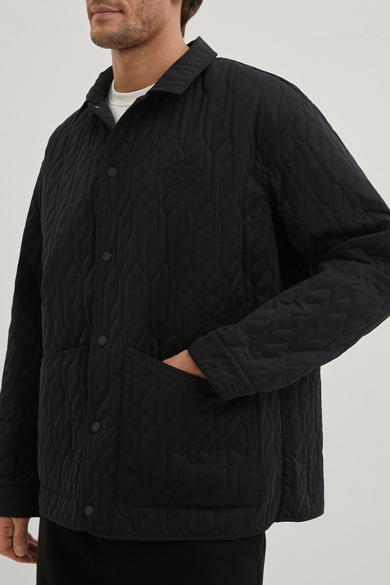 Утепленная куртка с отложным воротником, Модель FBE21035, Фото №3