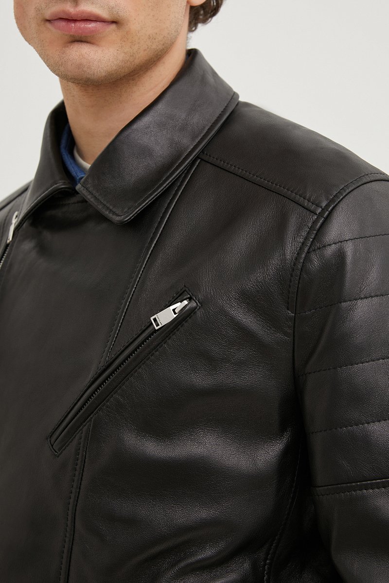 Куртка-косуха из натуральной кожи, Модель FBE21801, Фото №6