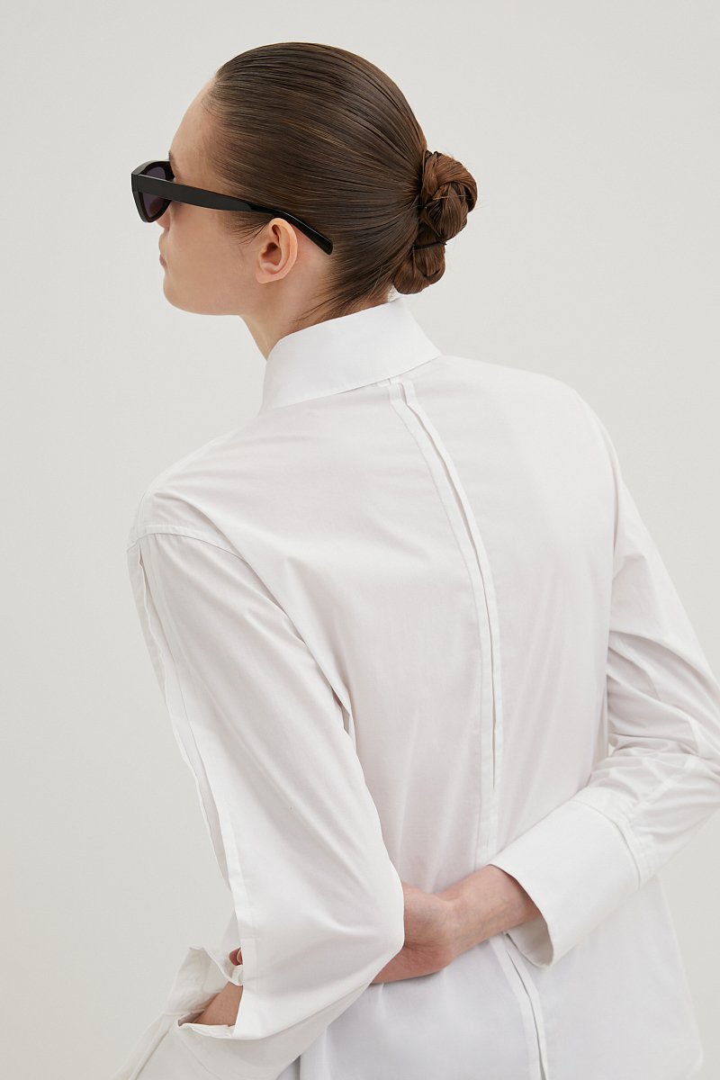 Рубашка прямого кроя из хлопка, Модель FBE110199, Фото №3