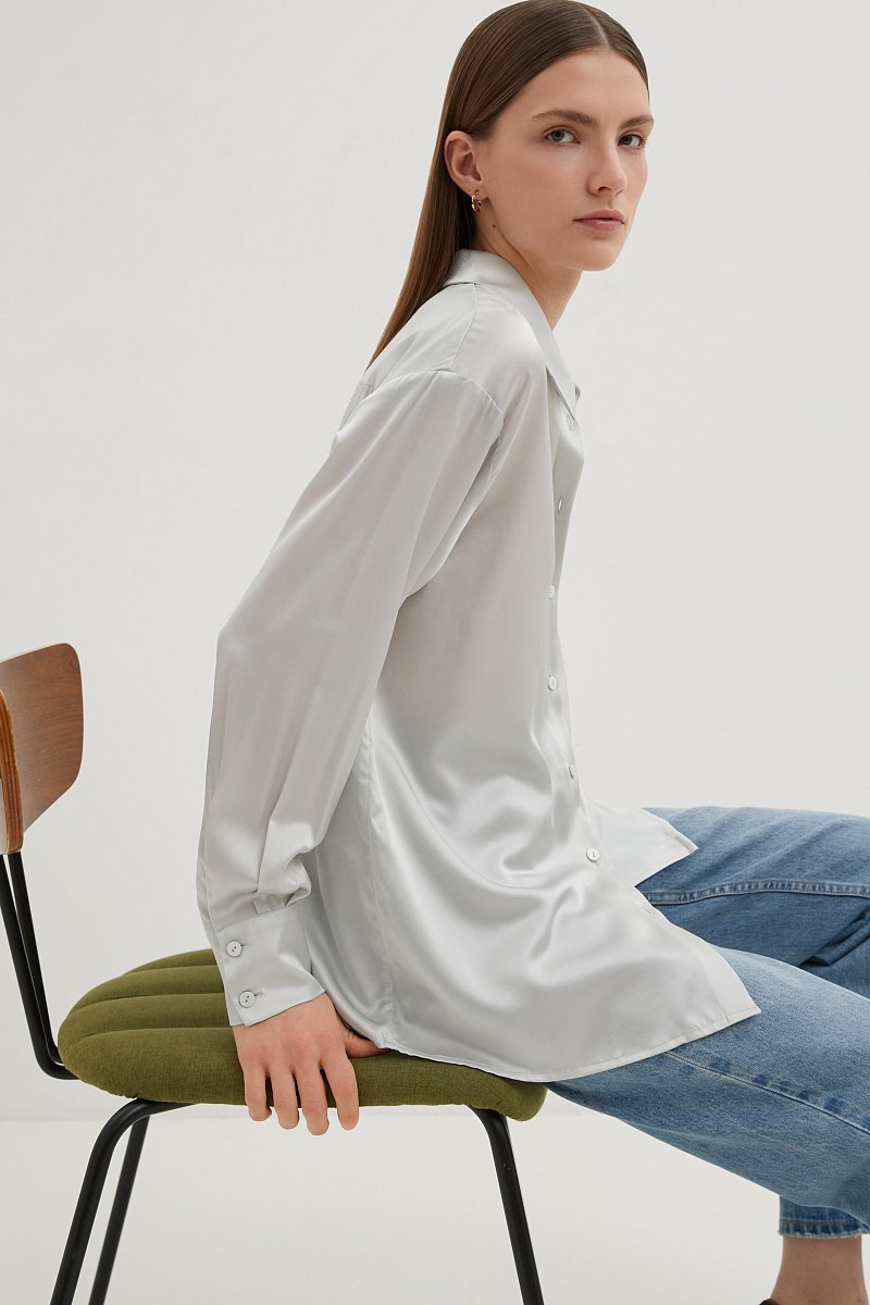Рубашка из шелка, Модель FBE110185, Фото №4