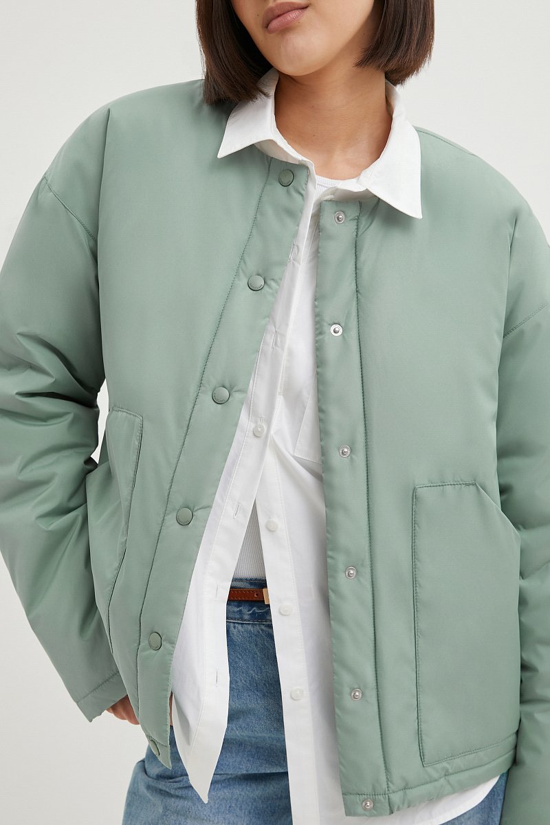 Утепленная куртка с карманами, Модель FBE11086, Фото №3
