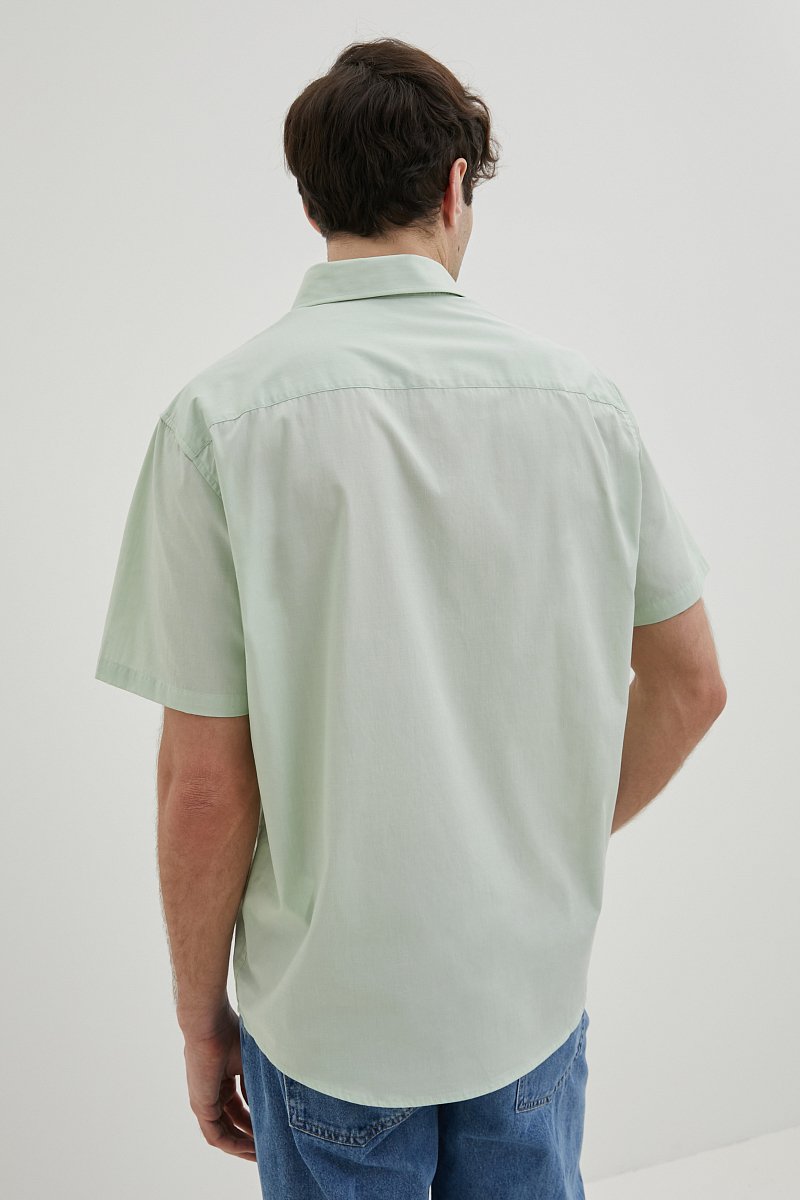 Рубашка с коротким рукавом из хлопка, Модель FBE210100, Фото №5