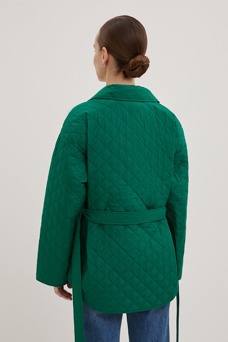 Утепленная куртка с поясом, Модель FBE11032, Фото №5