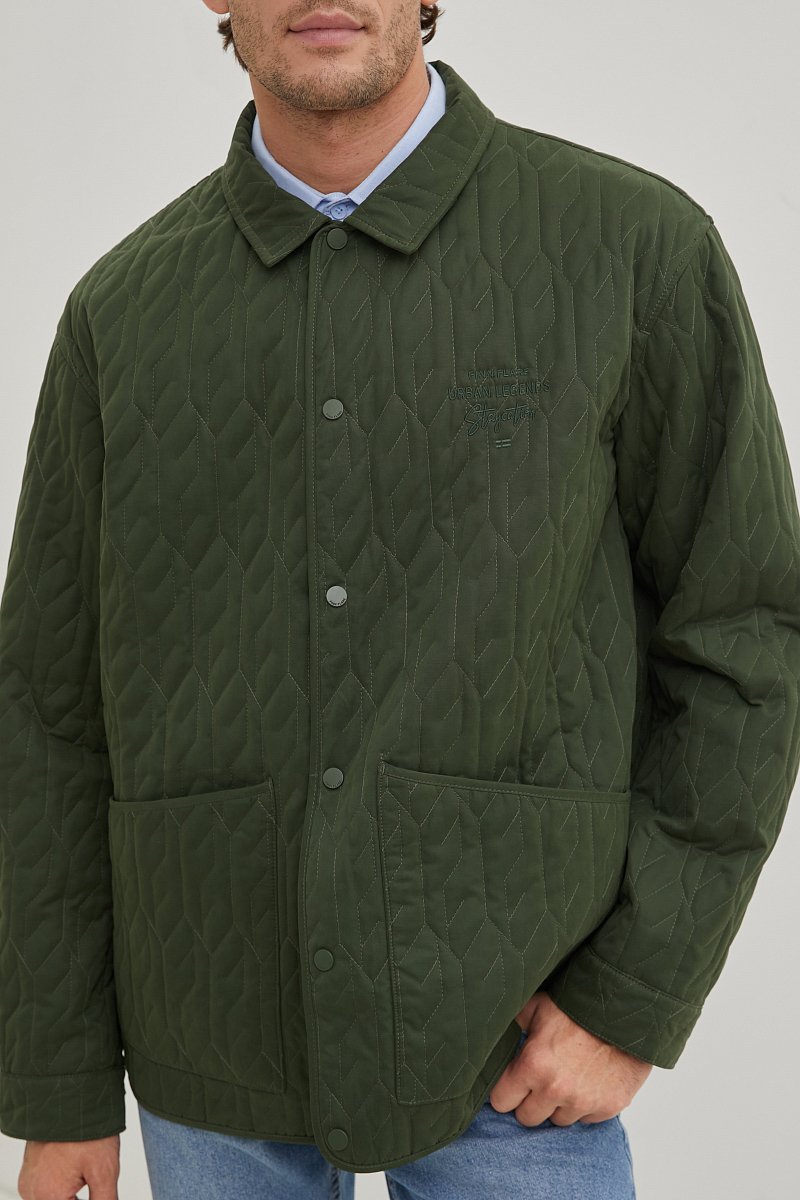 Утепленная куртка с отложным воротником, Модель FBE21035, Фото №3