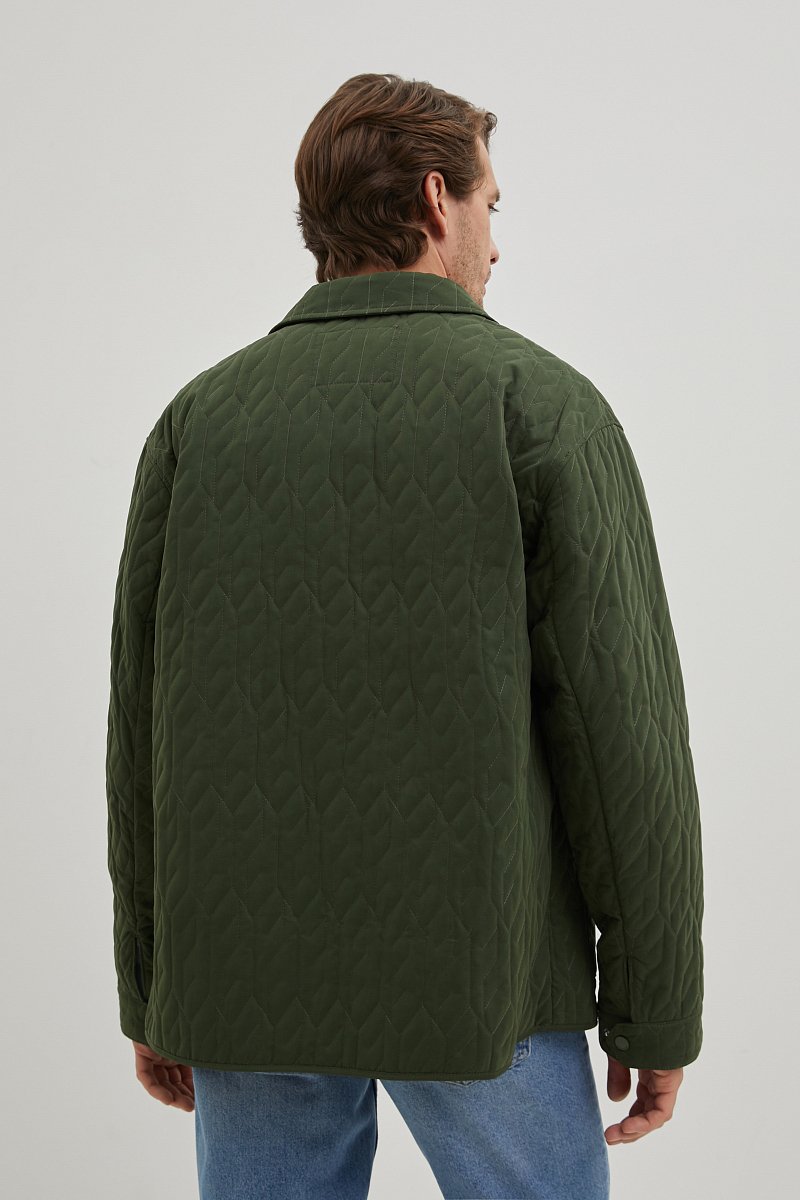 Утепленная куртка с отложным воротником, Модель FBE21035, Фото №5