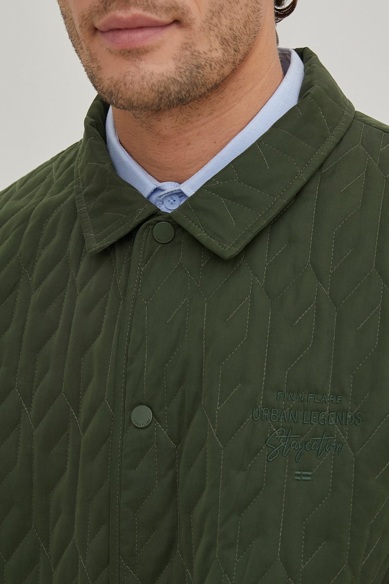 Утепленная куртка с отложным воротником, Модель FBE21035, Фото №6