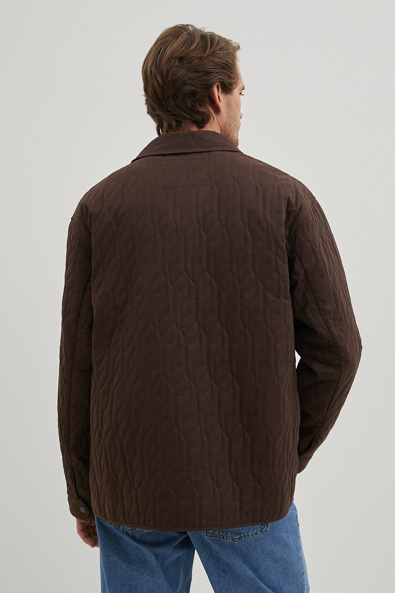 Утепленная куртка с отложным воротником, Модель FBE21035, Фото №5