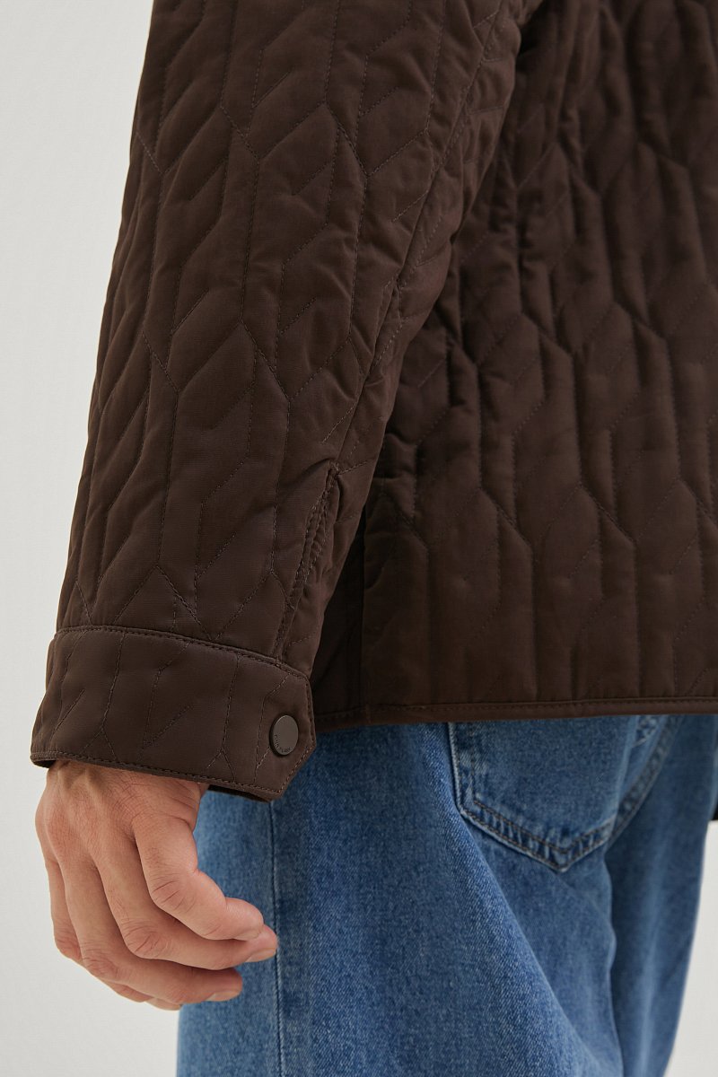 Утепленная куртка с отложным воротником, Модель FBE21035, Фото №6