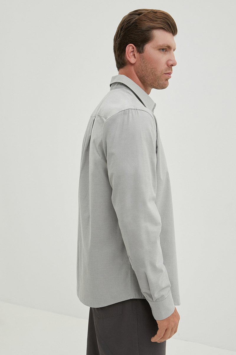 Рубашка из хлопка с карманом, Модель FBE21016, Фото №4