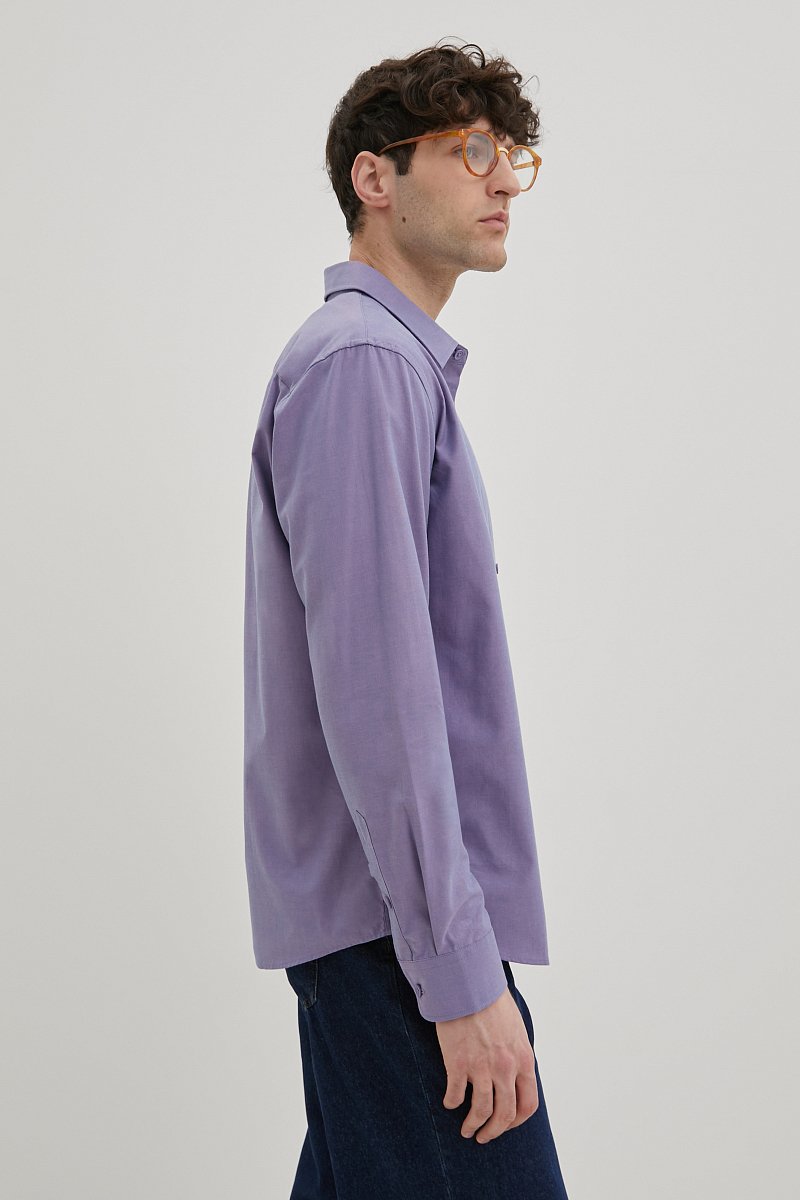 Рубашка из хлопка с карманом, Модель FBE21016, Фото №4