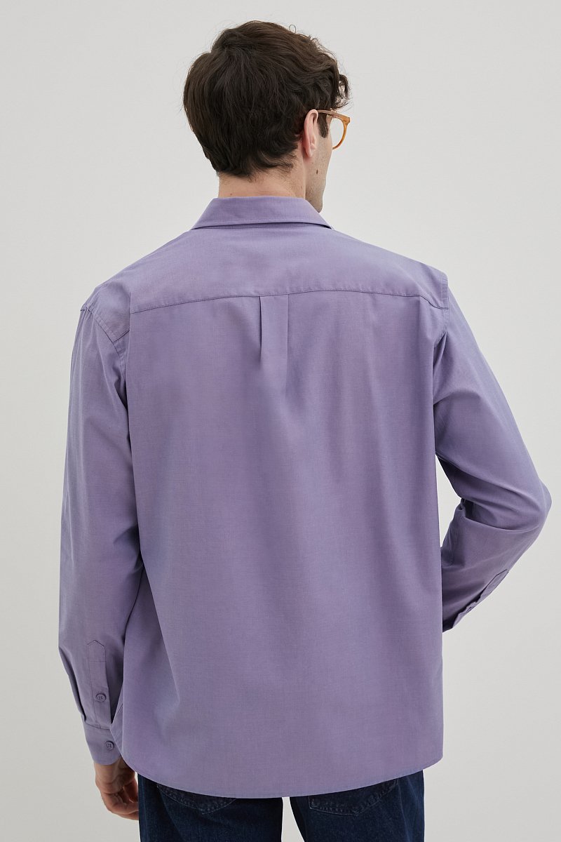 Рубашка из хлопка с карманом, Модель FBE21016, Фото №5