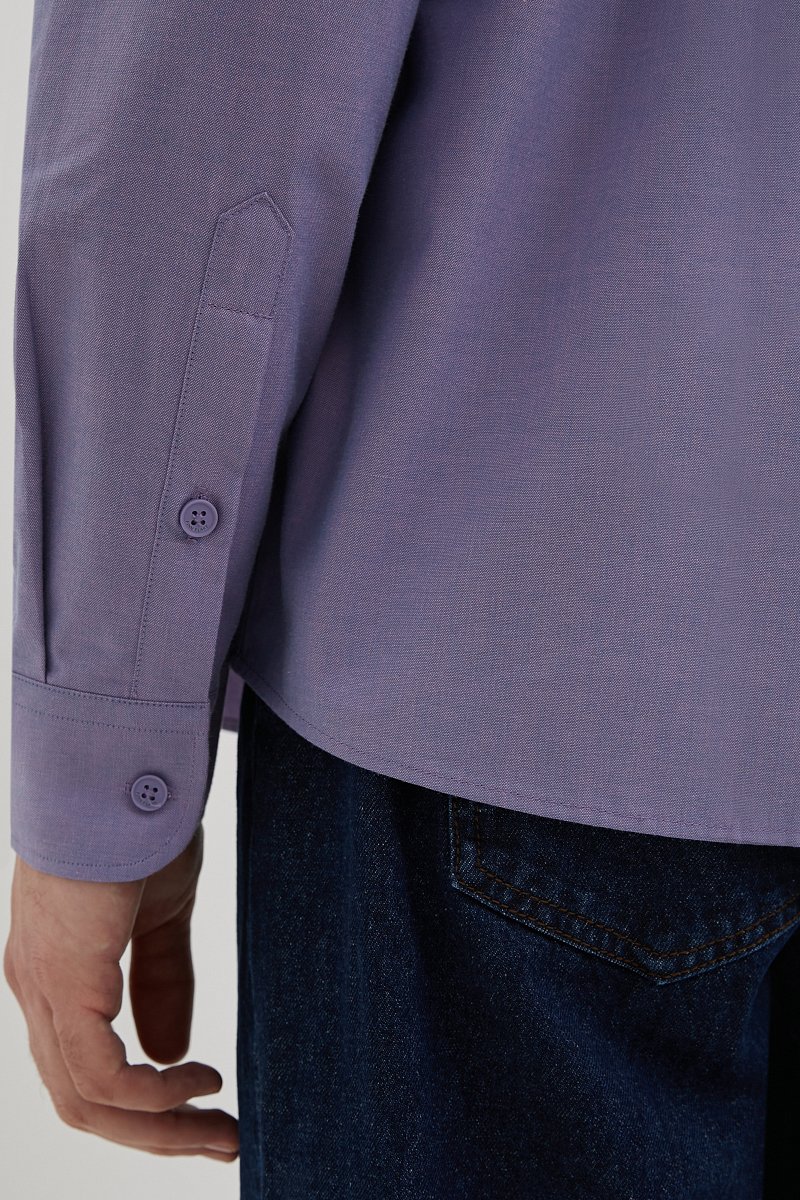 Рубашка из хлопка с карманом, Модель FBE21016, Фото №6