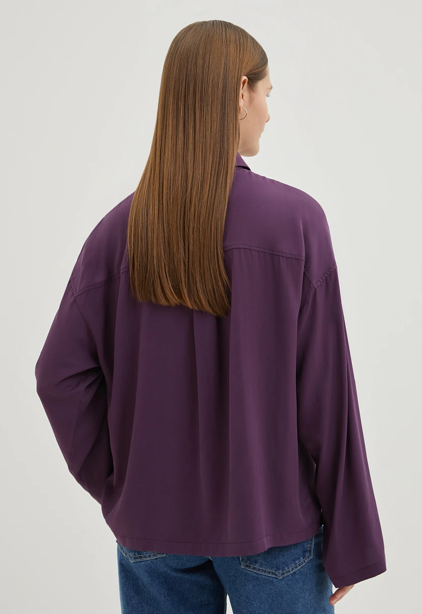 Блузка свободного силуэта со спущенным рукавом, Модель FBE11041, Фото №5
