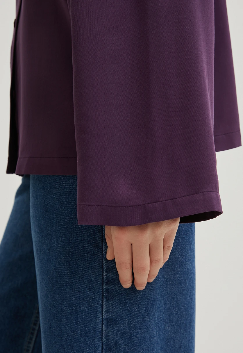 Блузка свободного силуэта со спущенным рукавом, Модель FBE11041, Фото №6