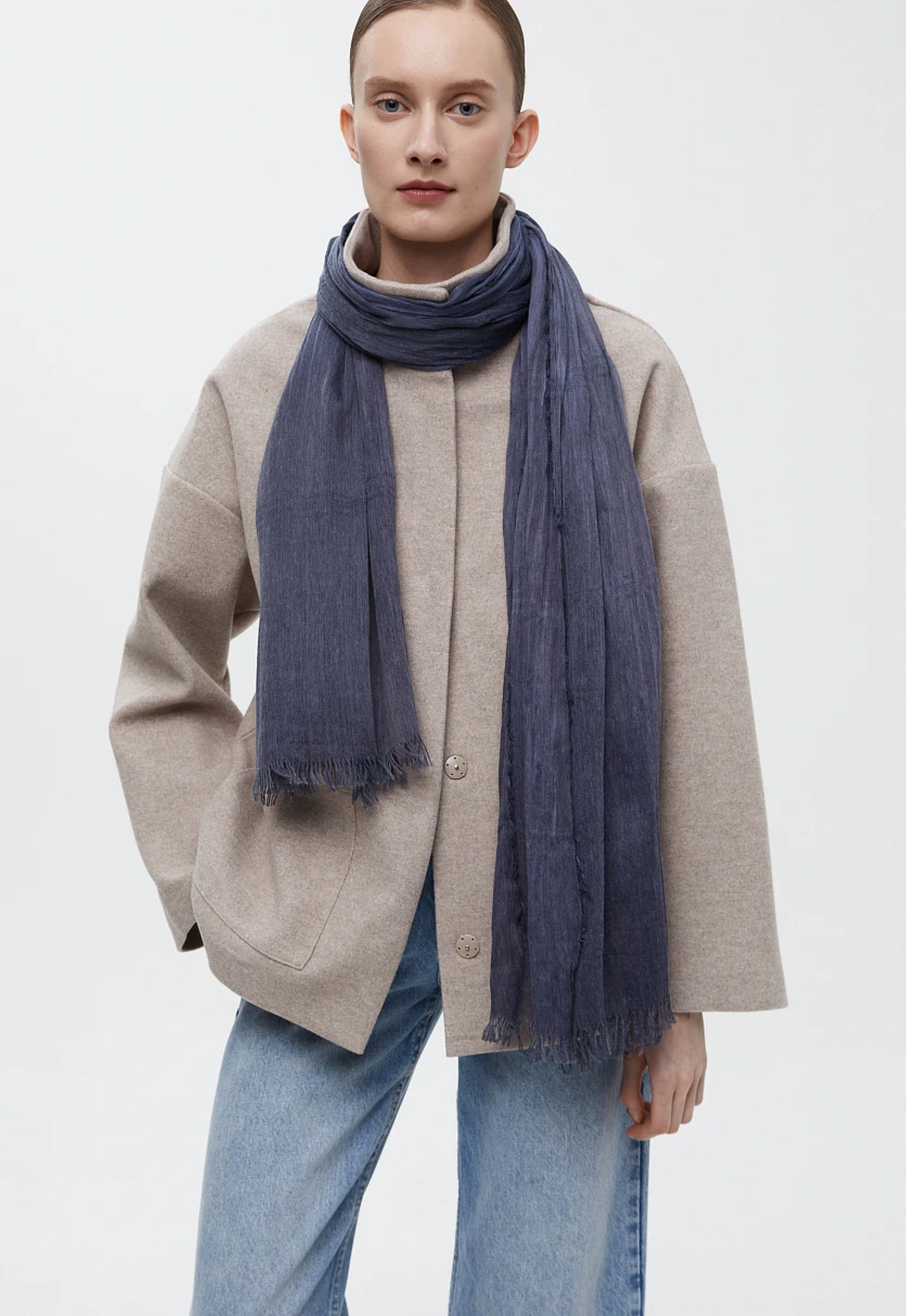 Палантин с добавлением хлопка, Модель FBF11404, Фото №2