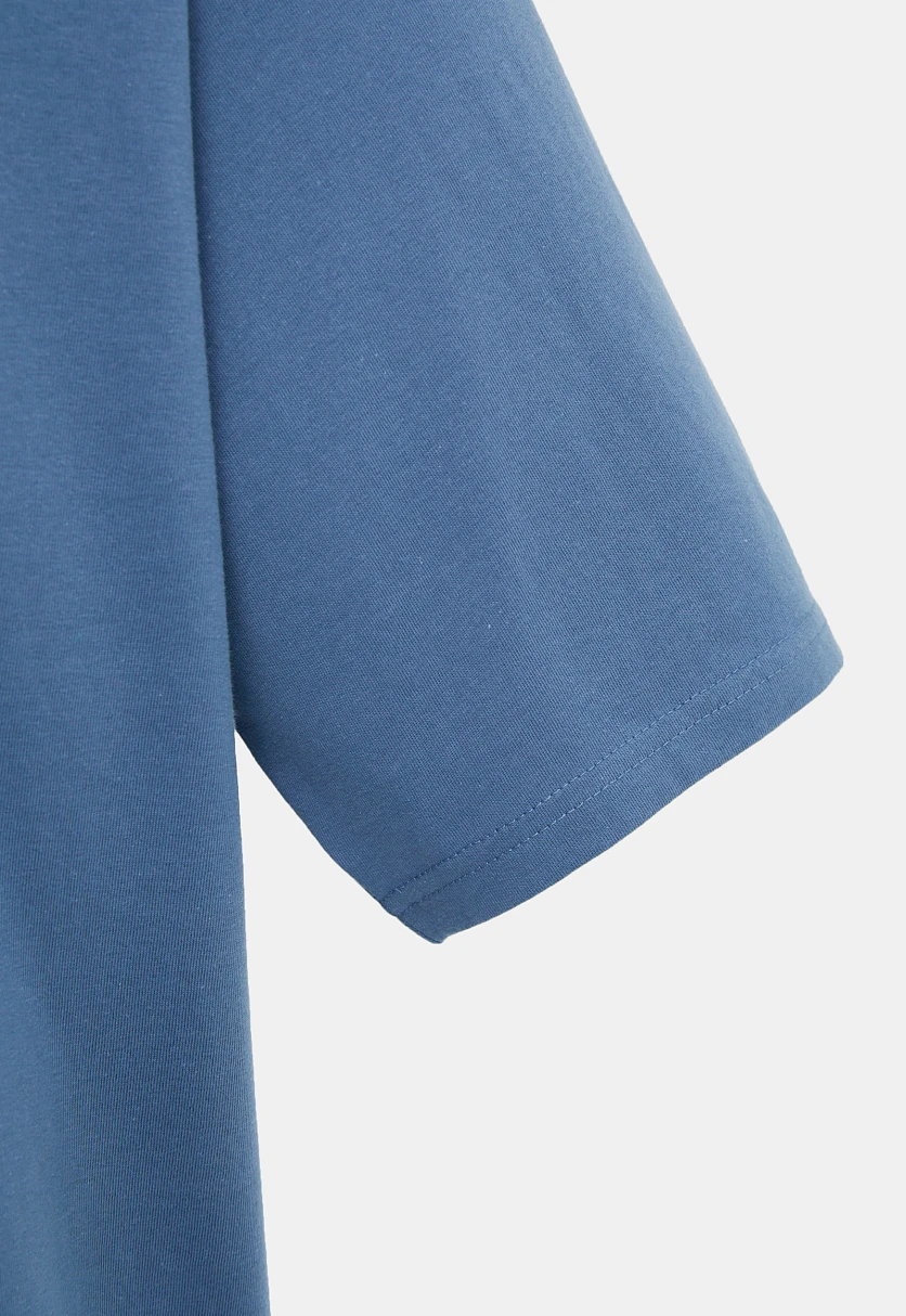 Футболка из хлопка с принтом Темно-голубой FBF21075Купить в интернет-магазине FINN FLARE, предосмотр фото №7 Футболка из хлопка с принтом, Модель FBF21075, Фото №7