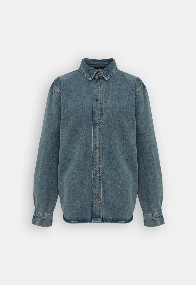 Джинсовая рубашка свободного силуэта, Модель FBF15005, Фото №7