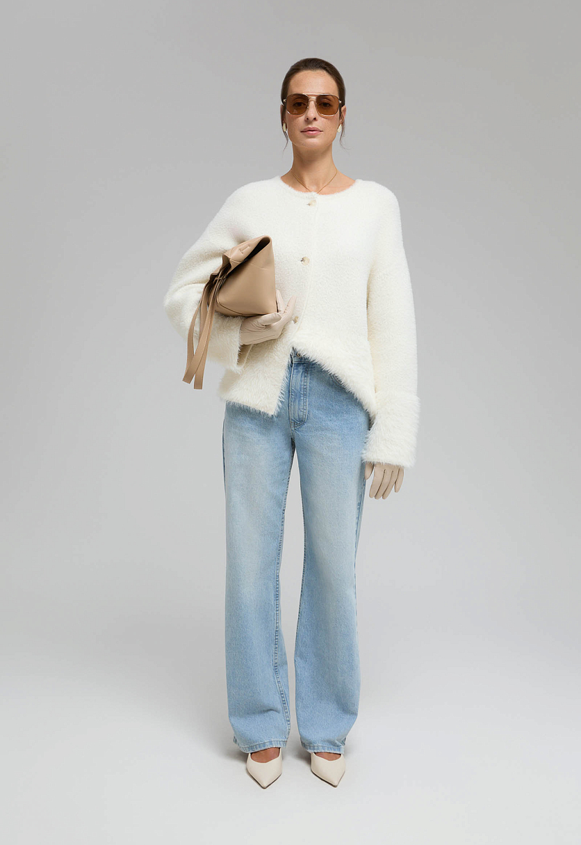 Джинсы wide leg fit женские