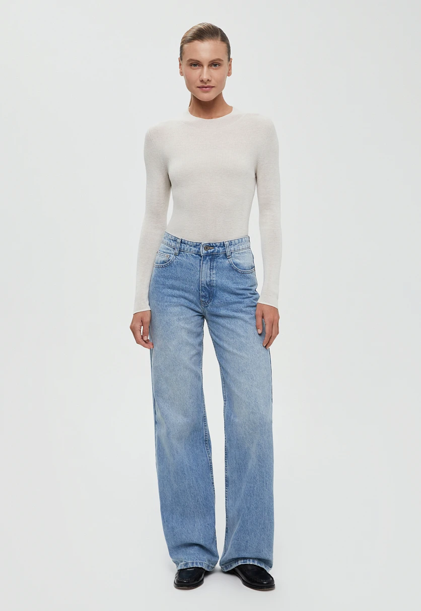 Джинсы wide leg fit женские, Модель FBF15011, Фото №2