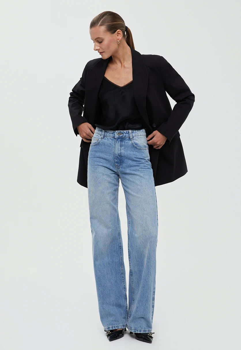 Джинсы wide leg fit женские, Модель FBF15011, Фото №3