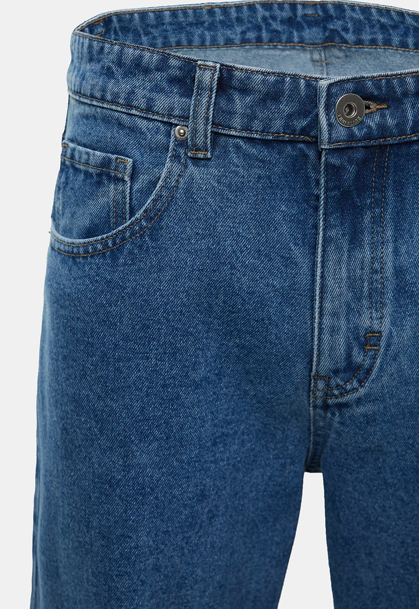 Джинсы wide leg fit мужские Голубой FBF25009Купить в интернет-магазине FINN FLARE, предосмотр фото №5 Джинсы wide leg fit мужские, Модель FBF25009, Фото №5