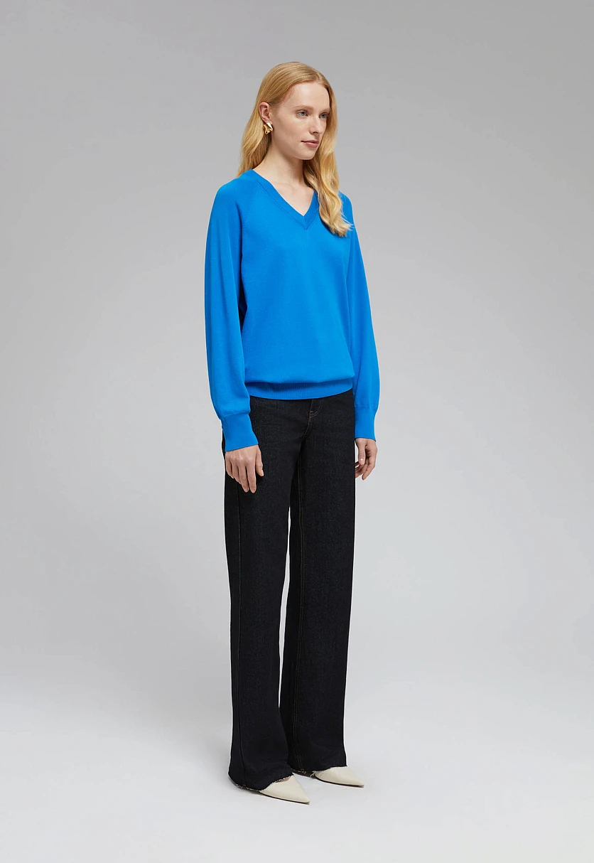 Джемпер с V-образным вырезом, Модель FBF11107, Фото №2