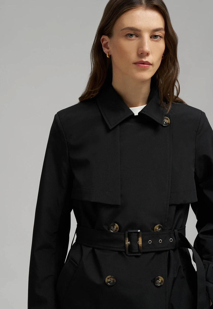 Двубортный тренч с поясом, Модель FBF11047, Фото №5