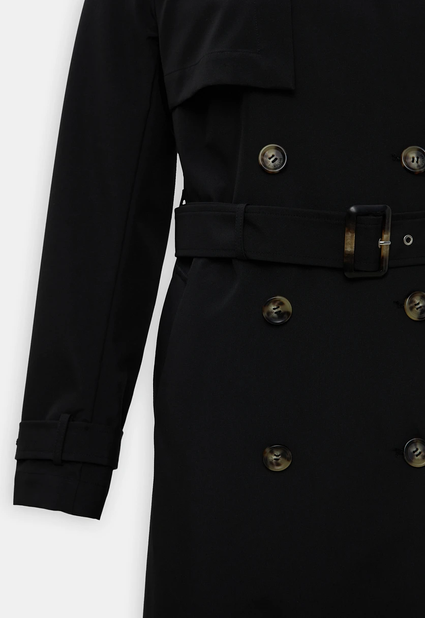 Двубортный тренч с поясом, Модель FBF11047, Фото №7