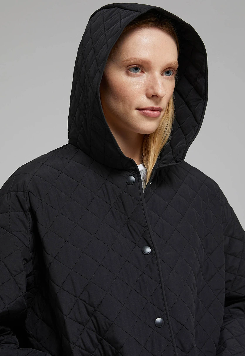 Утепленное полупальто с накладными карманами, Модель FBF11094, Фото №5