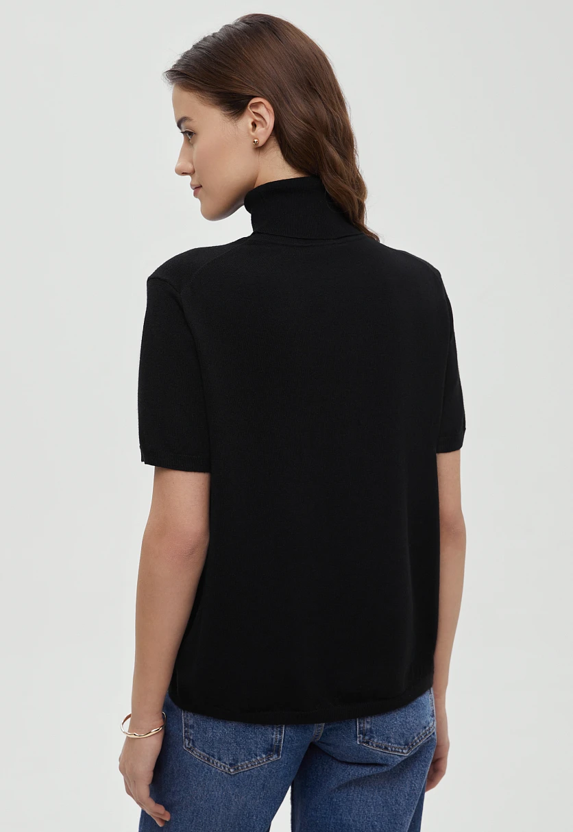 Джемпер с коротким рукавом и воротником-стойкой, Модель FBF11121, Фото №5