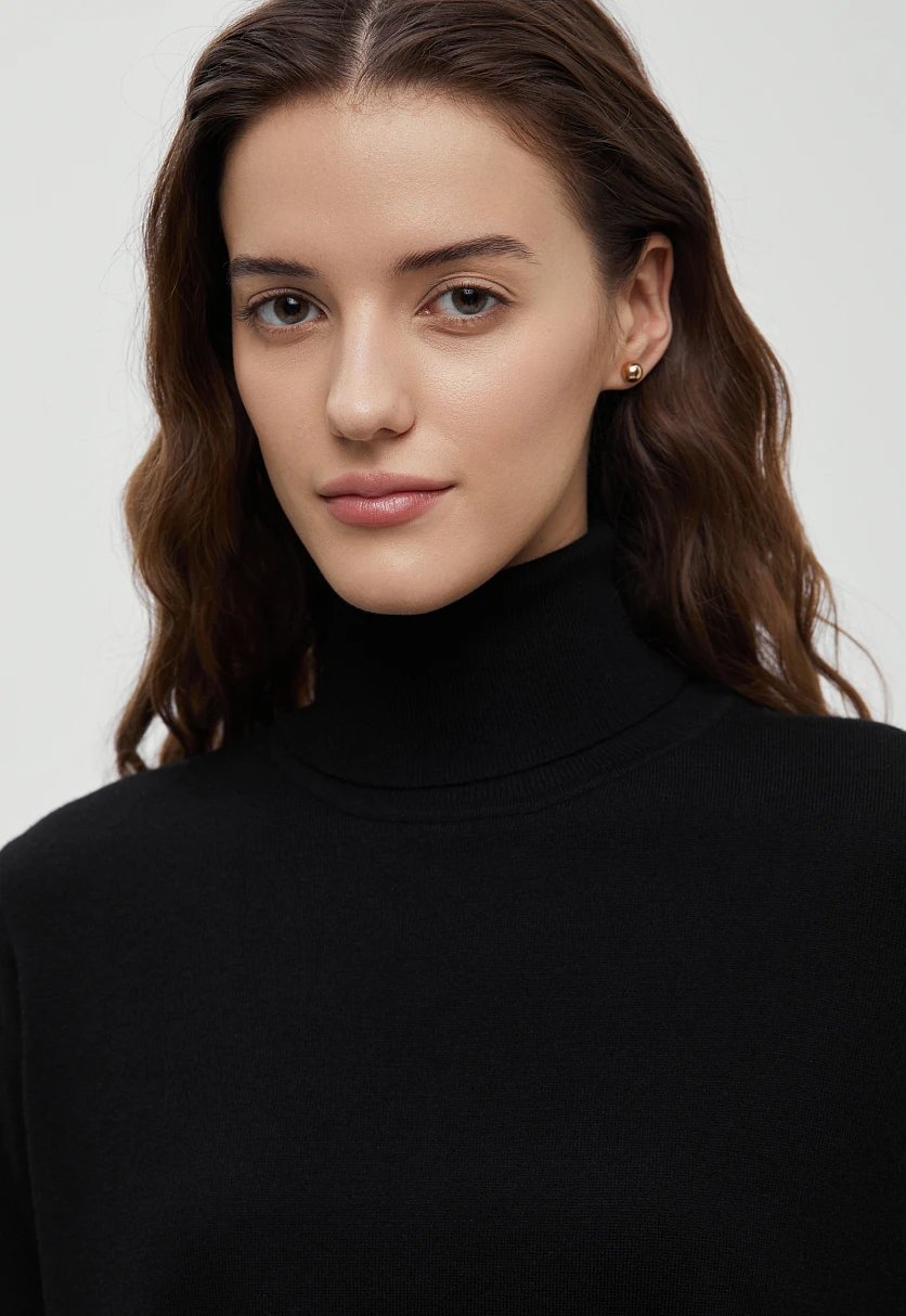 Джемпер с коротким рукавом и воротником-стойкой, Модель FBF11121, Фото №6