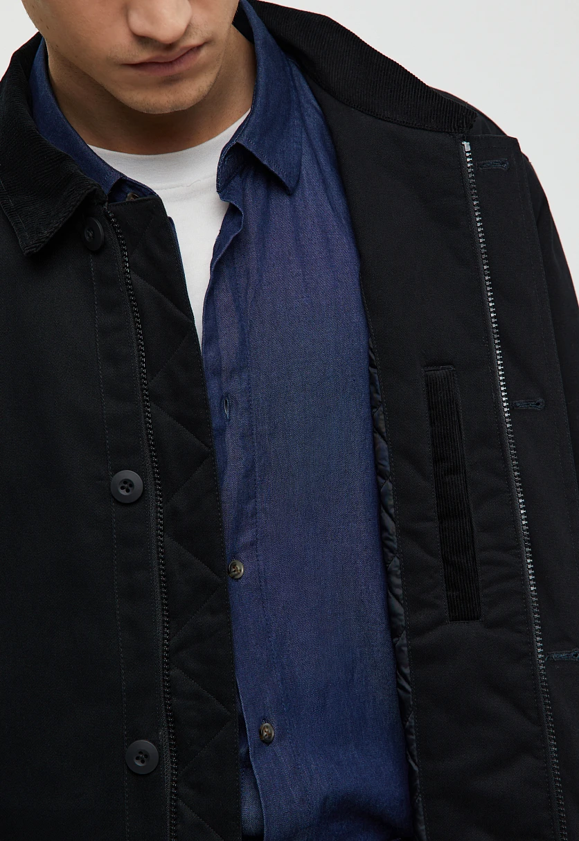 Утепленная куртка с вельветовым воротником, Модель FBF21000, Фото №8