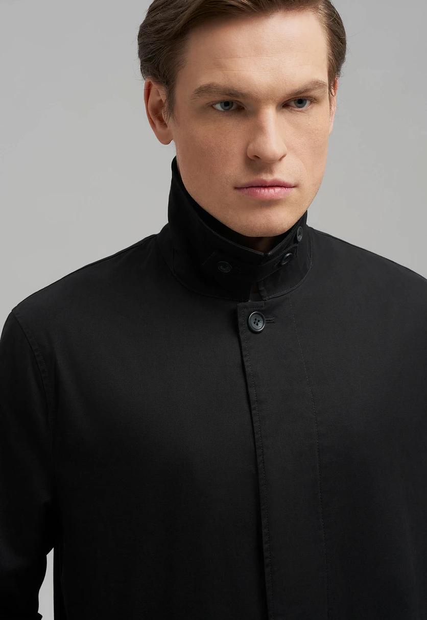 Плащ из хлопка прямого кроя, Модель FBF21032, Фото №6