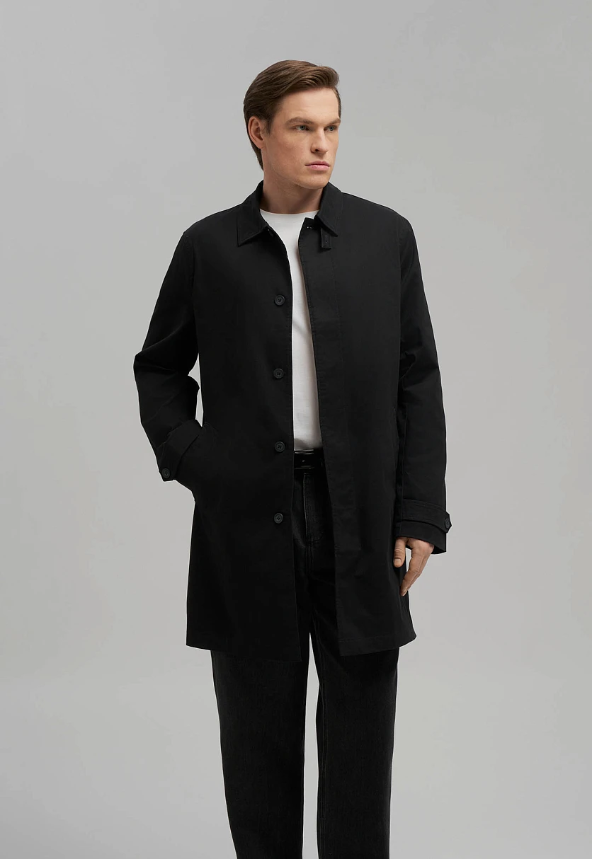 Плащ из хлопка прямого кроя, Модель FBF21032, Фото №5