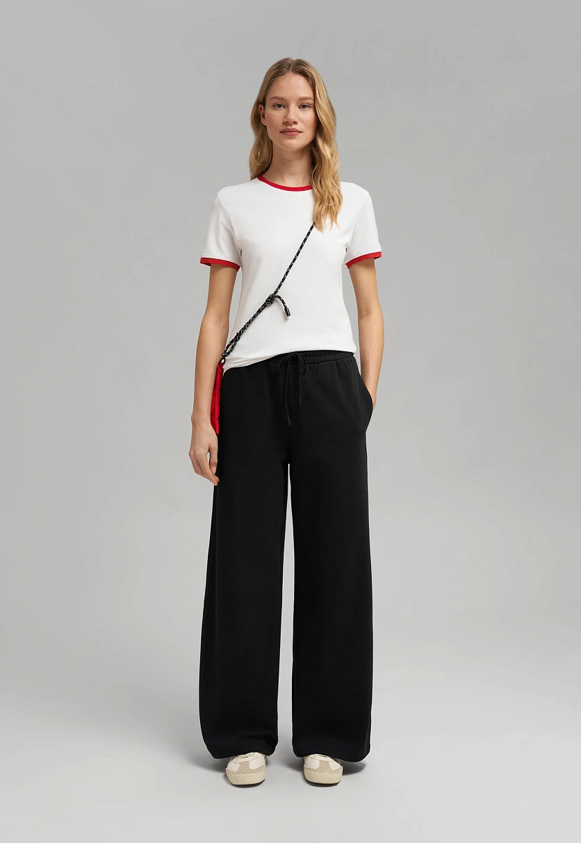 Футболка облегающего кроя из хлопкового джерси, Модель FBF110134, Фото №1