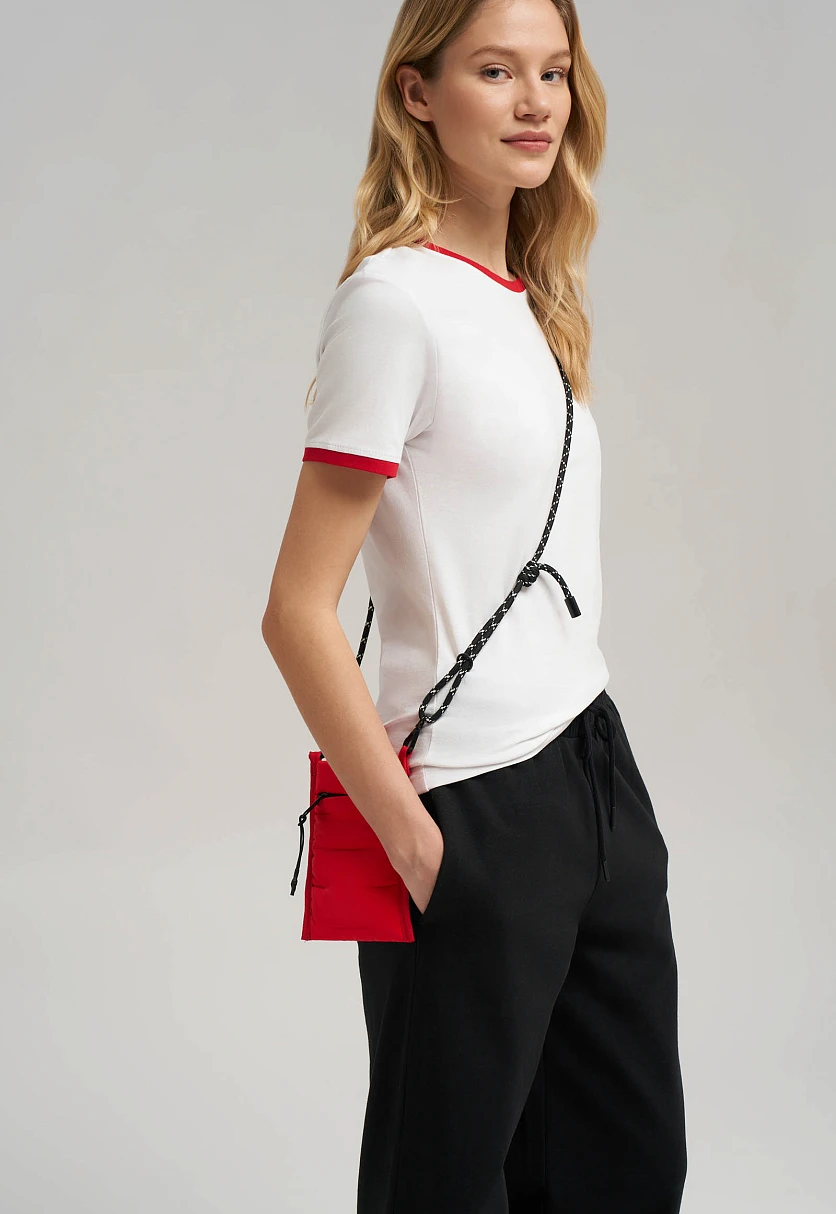 Футболка облегающего кроя из хлопкового джерси, Модель FBF110134, Фото №5