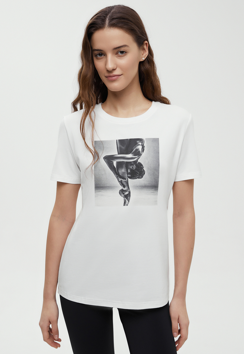 Футболка приталенного силуэта с принтом из капсулы Балет