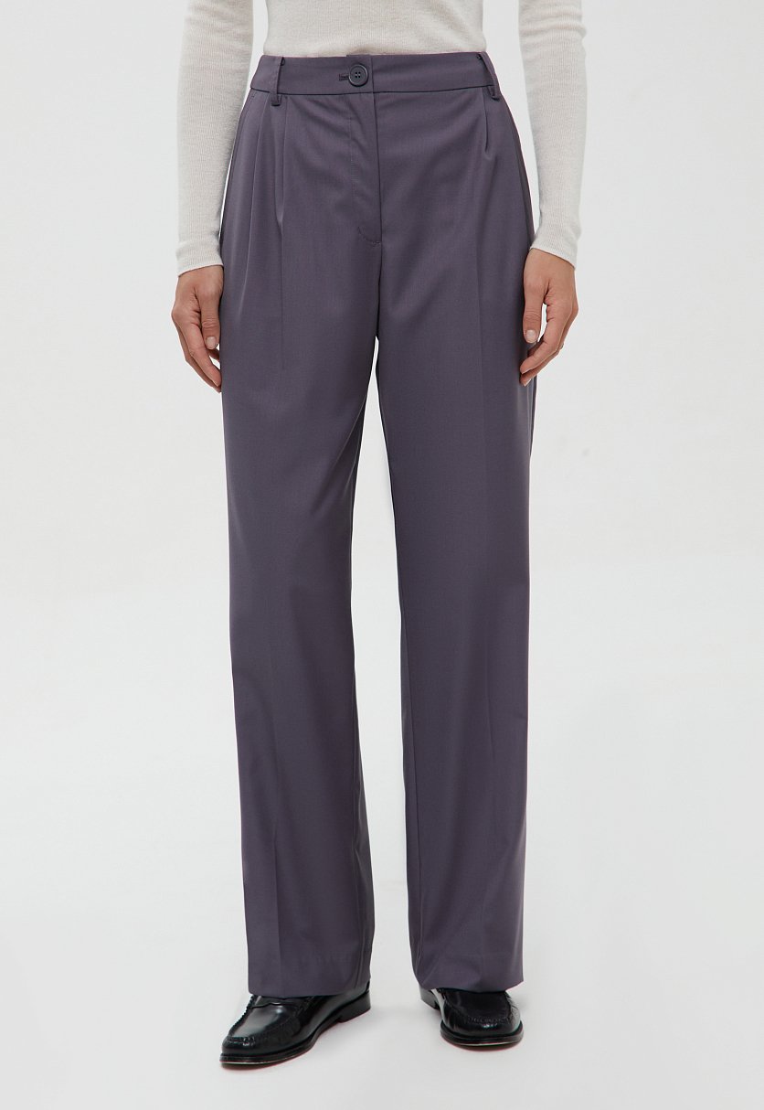 Укороченные брюки широкого кроя
