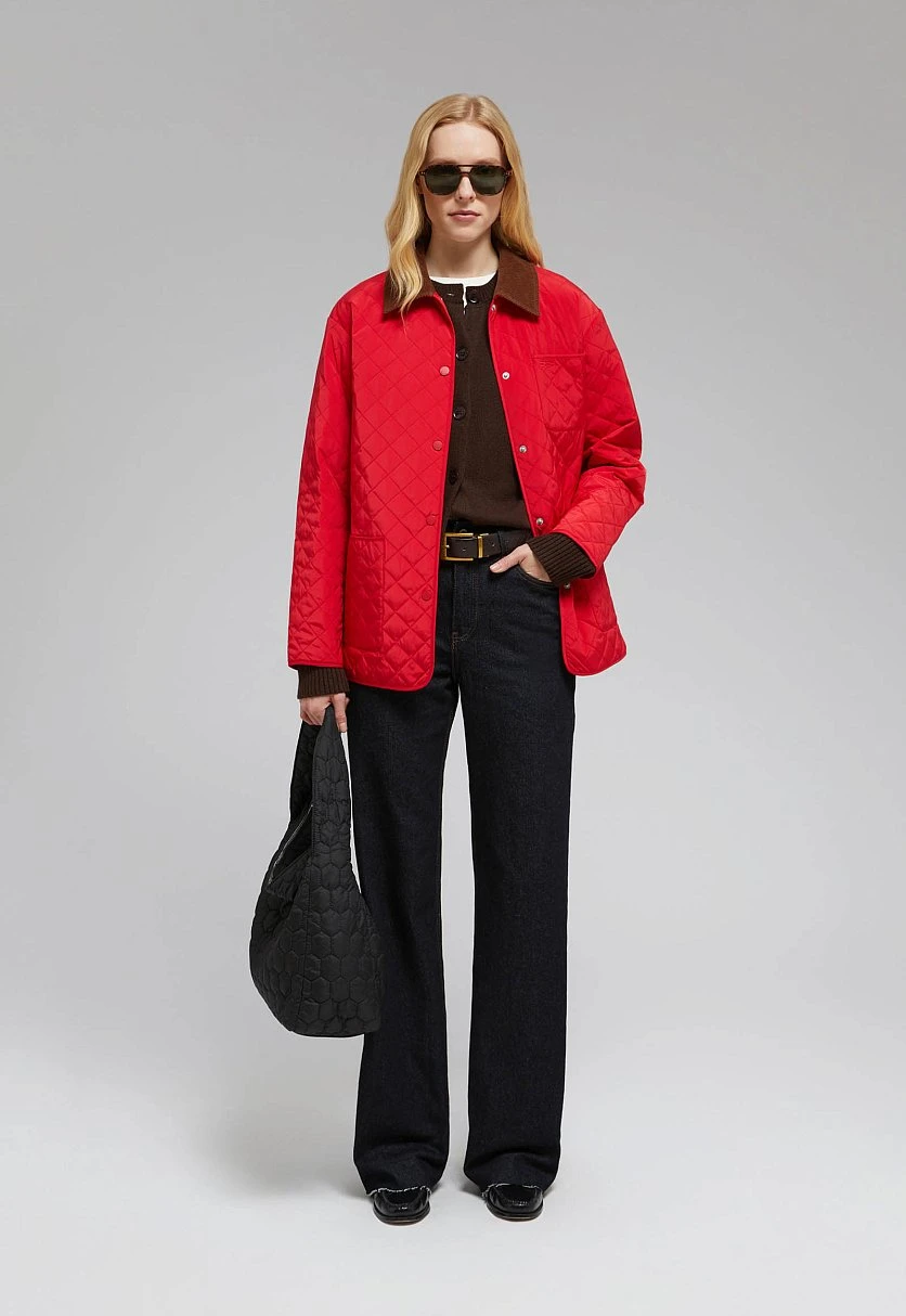 Утепленная куртка с вельветовым воротником, Модель FBF110119, Фото №1