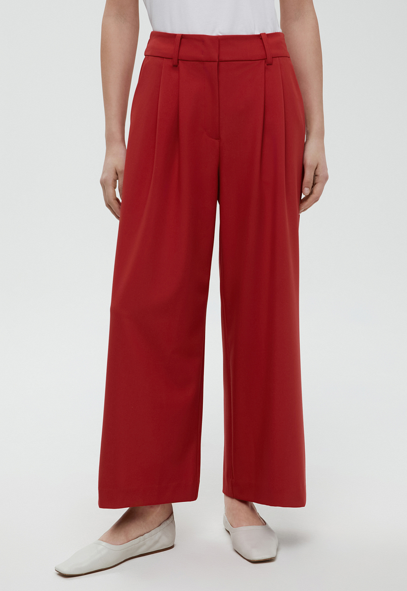 Укороченные брюки широкого кроя