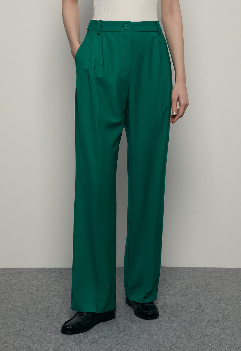 Укороченные брюки широкого кроя