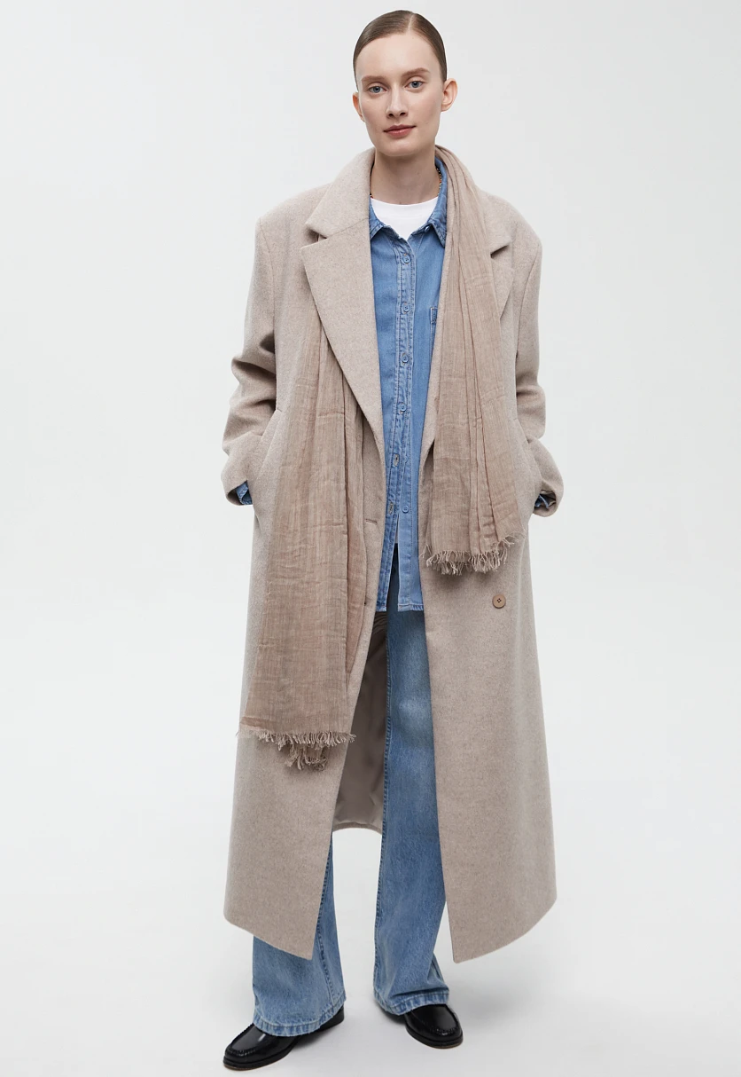 Палантин с добавлением хлопка, Модель FBF11404, Фото №2