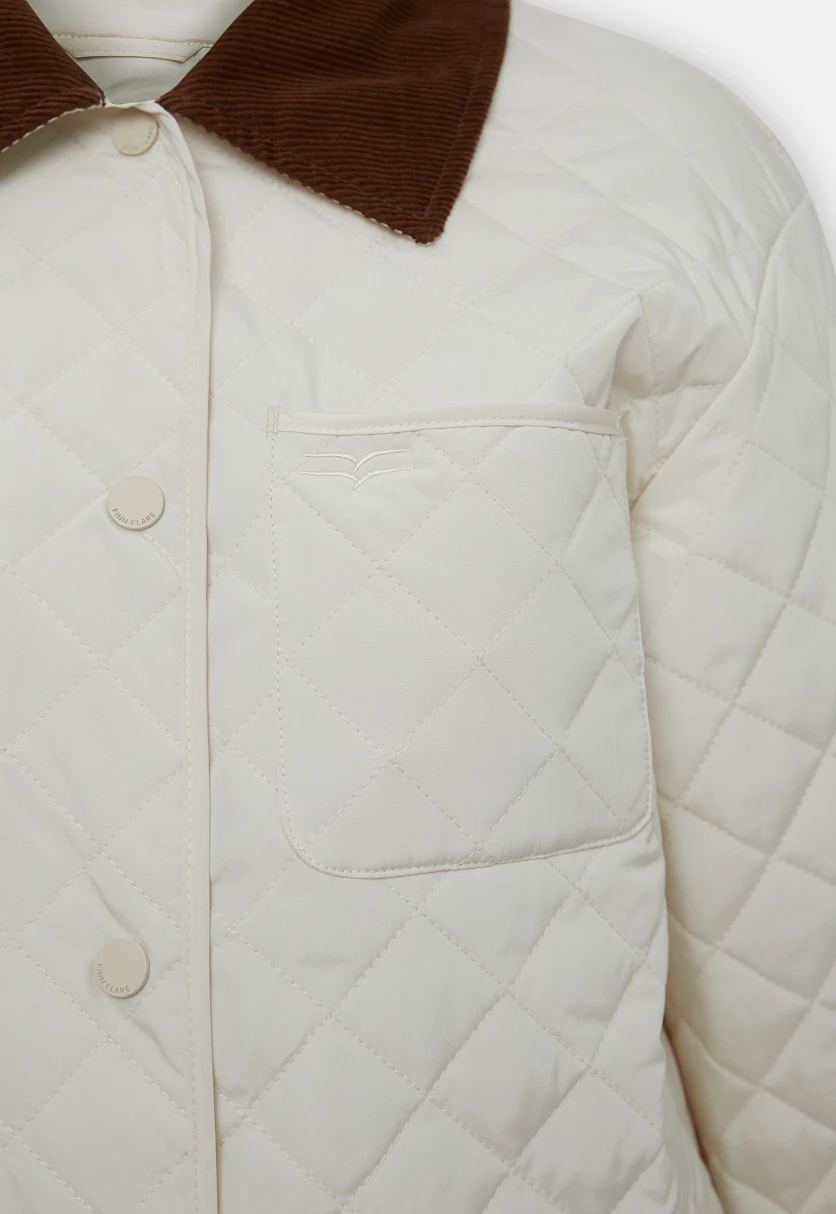 Утепленная куртка с вельветовым воротником, Модель FBF110119, Фото №6