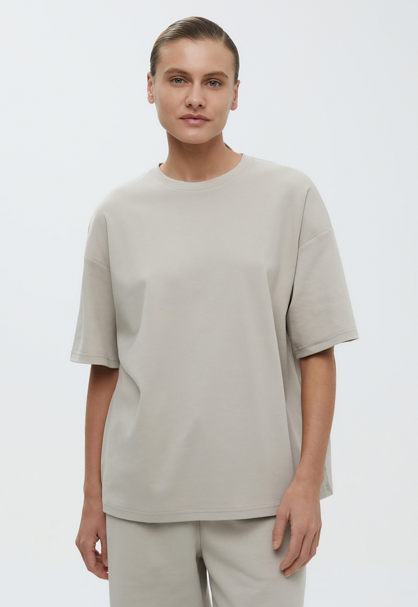 Оверсайз футболка из трикотажного интерлока