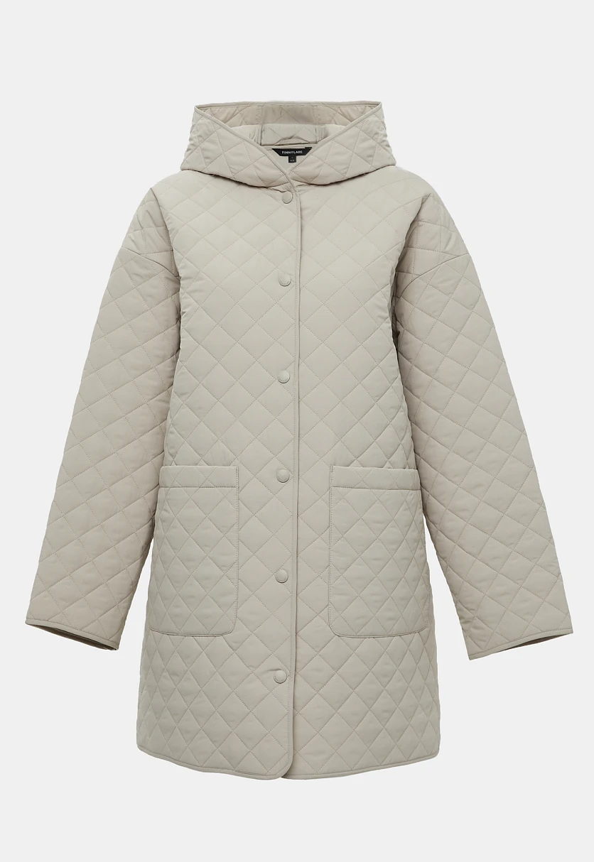 Утепленное полупальто с накладными карманами, Модель FBF11094, Фото №7