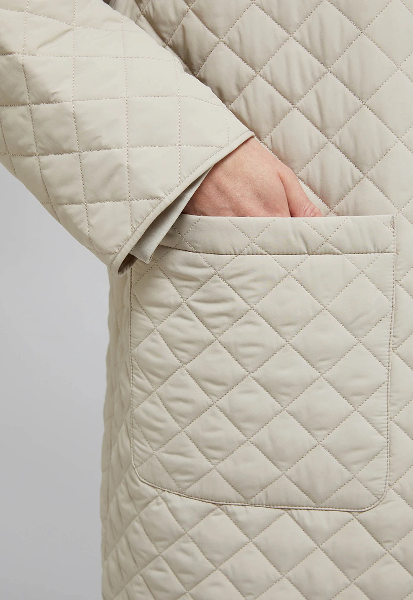 Утепленное полупальто с накладными карманами, Модель FBF11094, Фото №4