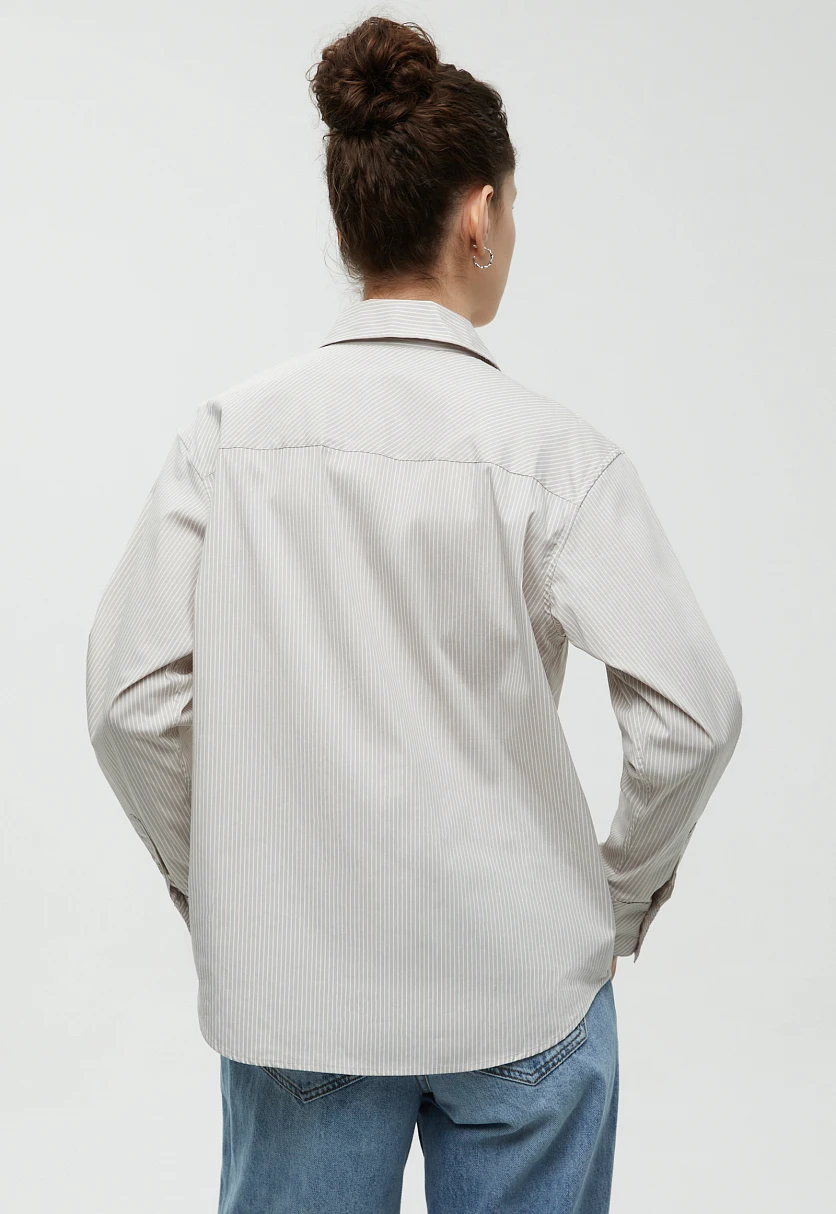 Классическая рубашка в полоску, Модель FBF11073, Фото №5
