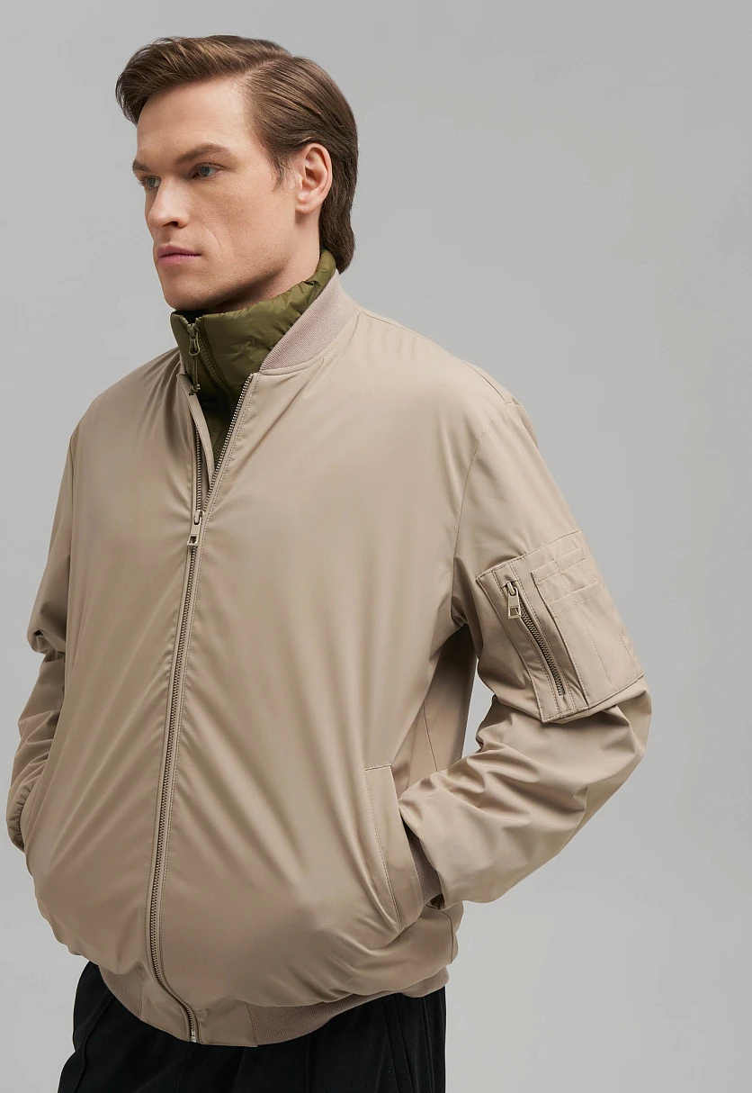 Куртка-бомбер на молнии, Модель FBF21029, Фото №5