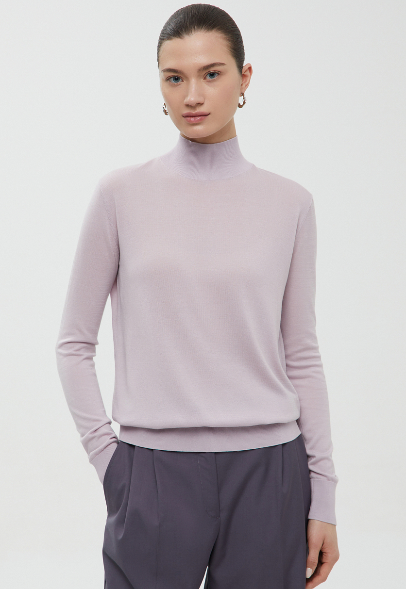 Джемпер с воротником-стойкой