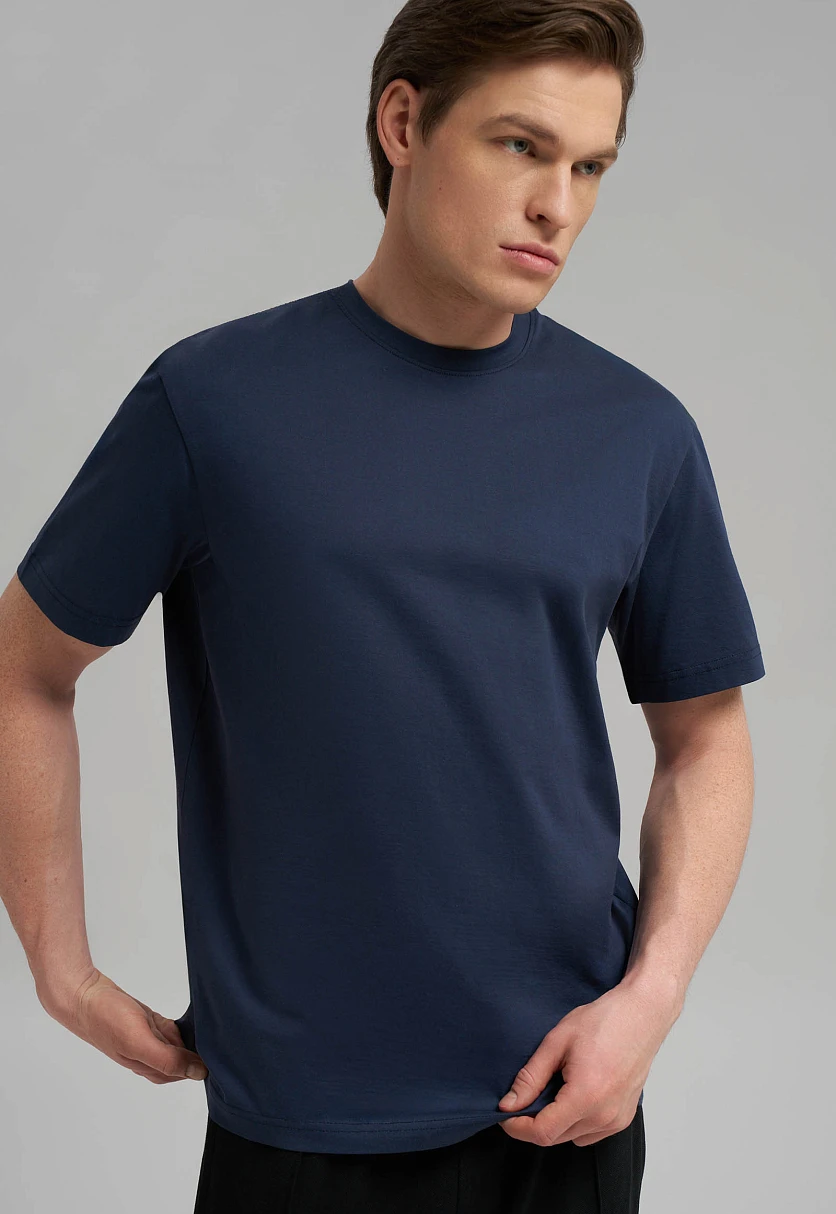 Футболка прямого кроя из мерсеризованного хлопка, Модель FBG21050, Фото №5